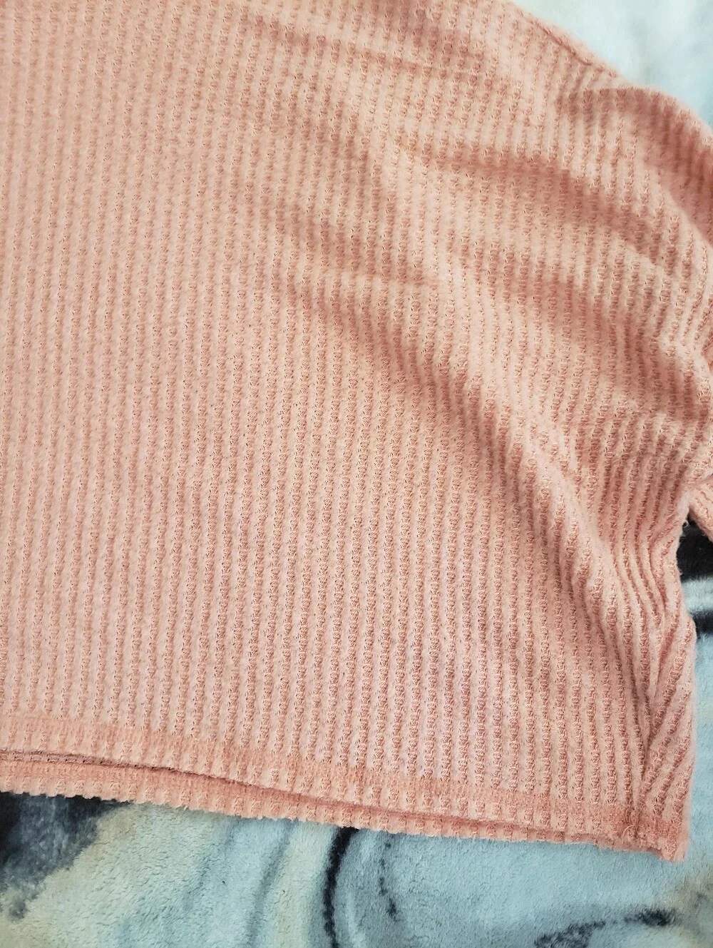 Wild fable Ribbed Mock Neck Crop Top Knit Orange L - Picture 6 of 8
